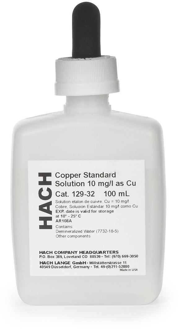 Copper Standard Solution, 10 mg/L as Cu (NIST), 100 mL MDB