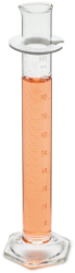Zylinder, mit Skala, 250 mL ± 4 mL, Teilung 2,0 mL (weiße Markierungen)