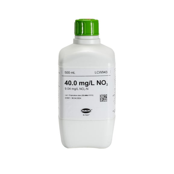 Nitrat-Standard, 40 mg/L NO₃ (9,04 mg/L NO₃-N), 500 mL
