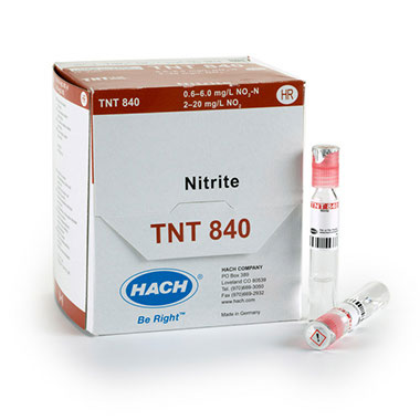 Test de flacons Hach nitrite TNTplus, HR (0,6-6,0 mg/L NO₂-N), 25 tests